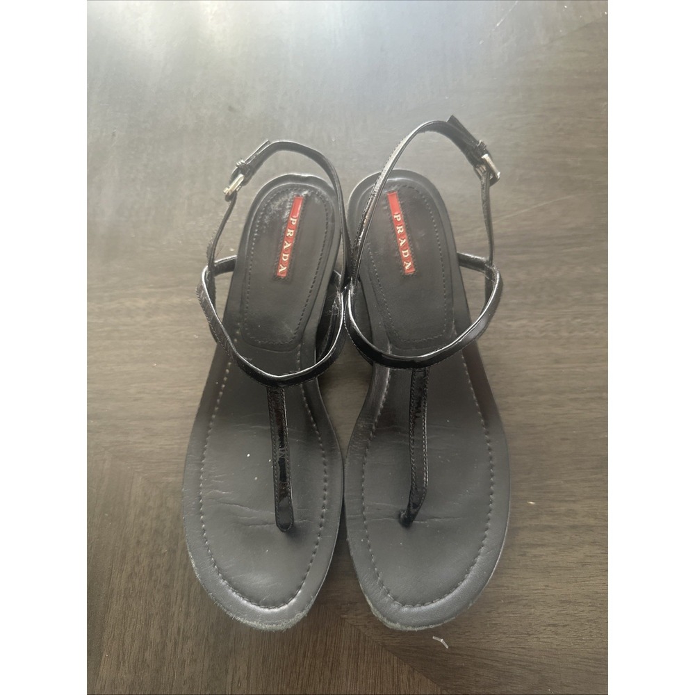 PRADA Calzature Donna BlackSandals Womens Size 38 3Y4857